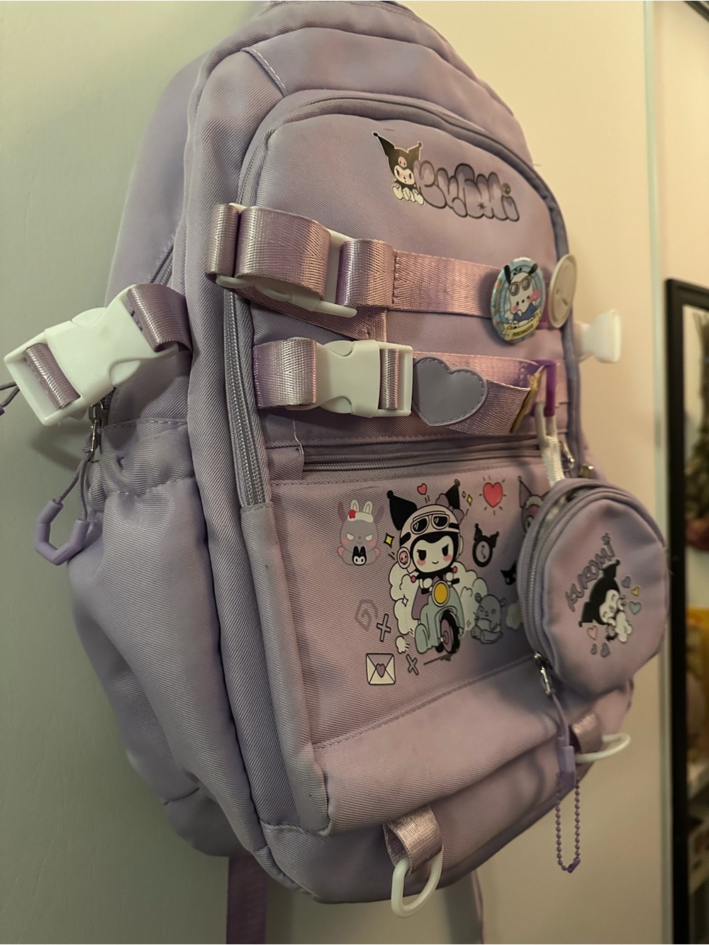 Lavender Kuromi Character Backpack - Picture 2 of 7